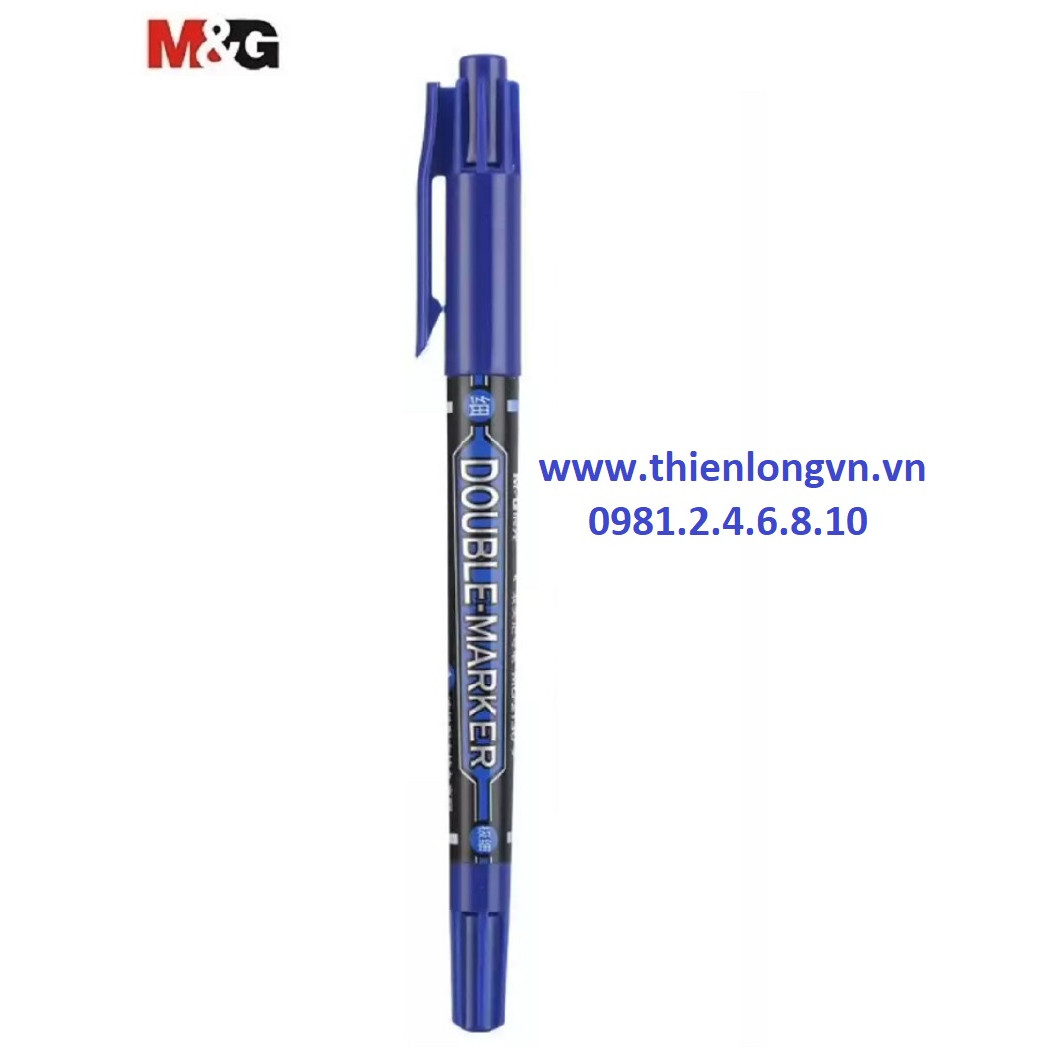 Bút dạ kính hai đầu M&G - 2130 màu xanh