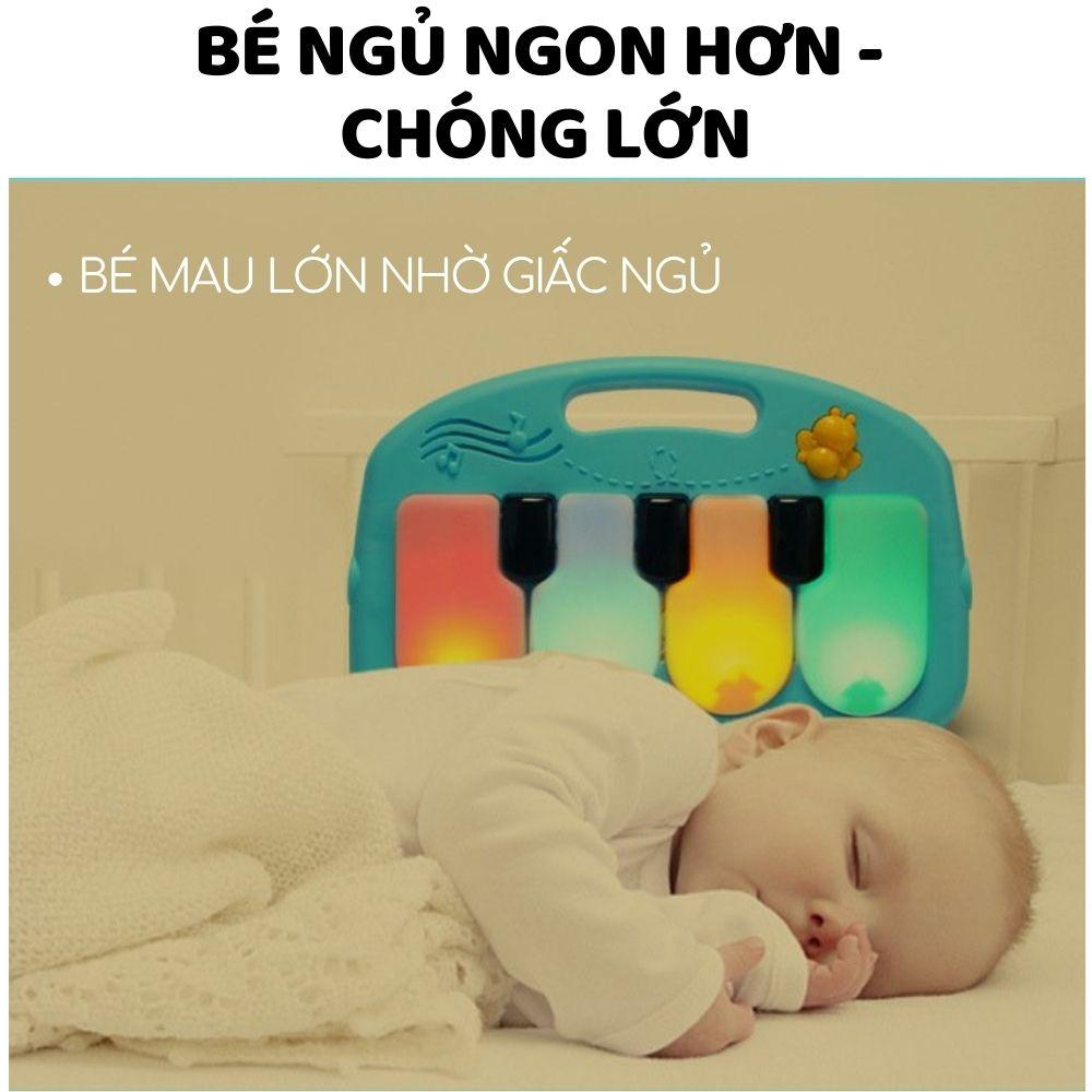 Thảm nhạc cho bé sơ sinh nằm chơi Piano Gym, Khỉ, Voi, Hươu, Cá heo đồ chơi cho bé vận động 4 giác quan thông minh - Mẫu ngẫu nhiên - GDHN Loại Tốt