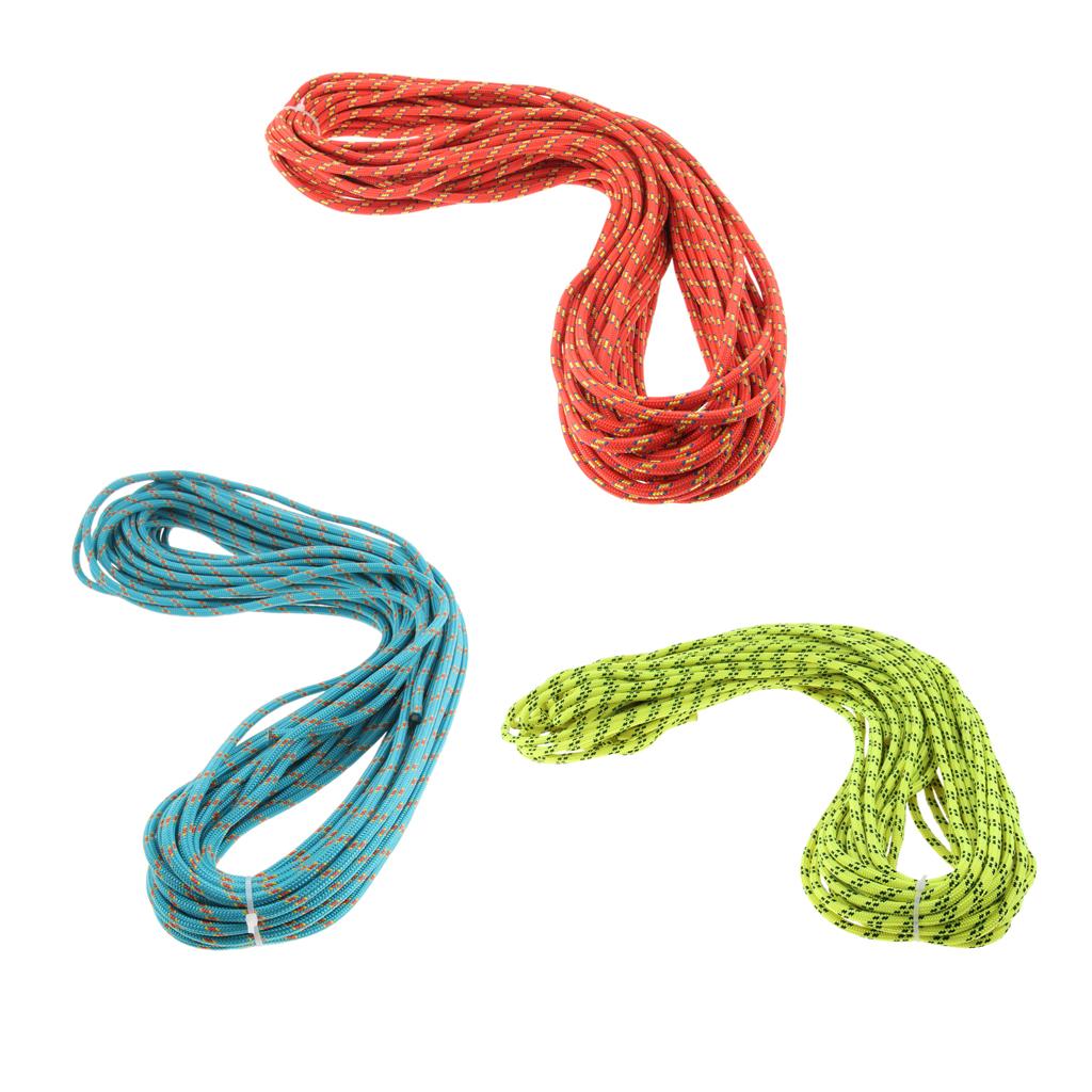 6mmx30m Climbing Safety Auxiliary Rope Static Cord  Mountain Orange