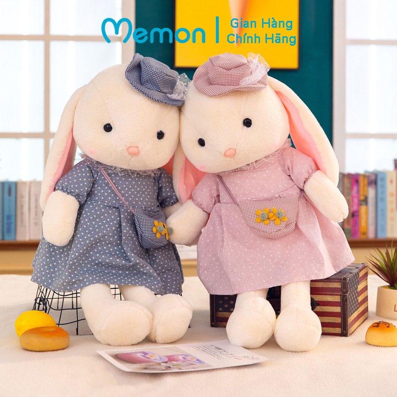 Thỏ Nhồi Bông Váy Mũ Cho Bé Cao Cấp Memon