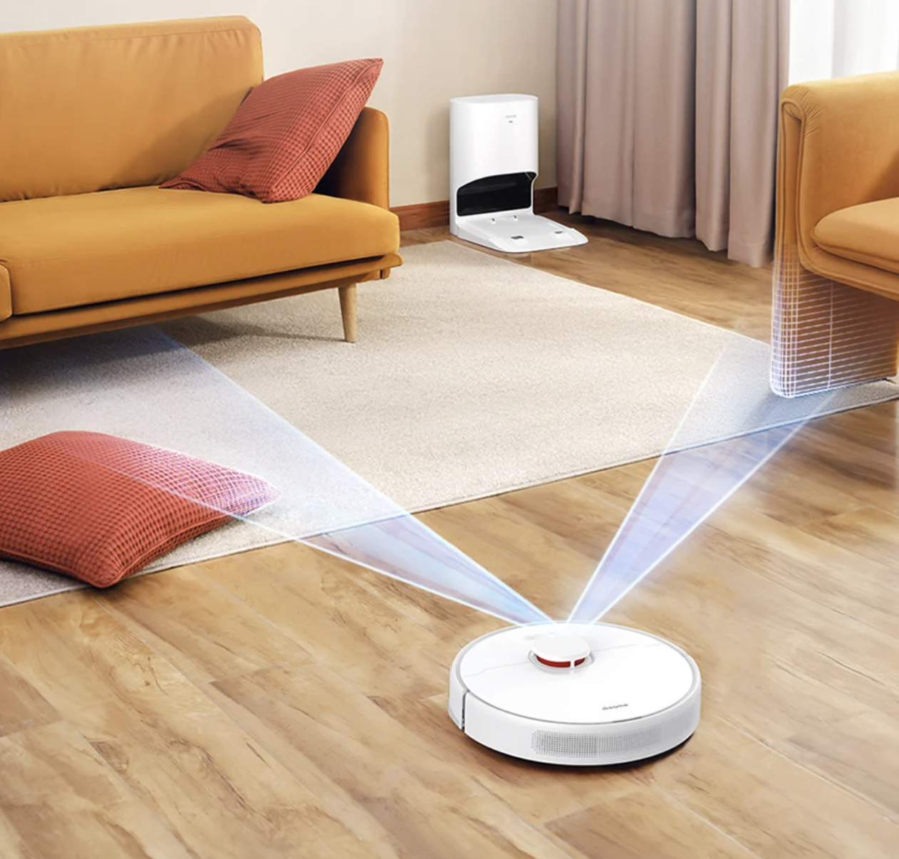 Robot Hút Bụi Lau Nhà XIAOMI DREAME D10S PLUS Tự Động Đổ Rác, Camera AI Thông Minh, Áp Suất Hút 5000 Pa Diện Tích Hoạt Động 280m2 Công Suất 50W - Hàng Chính Hãng