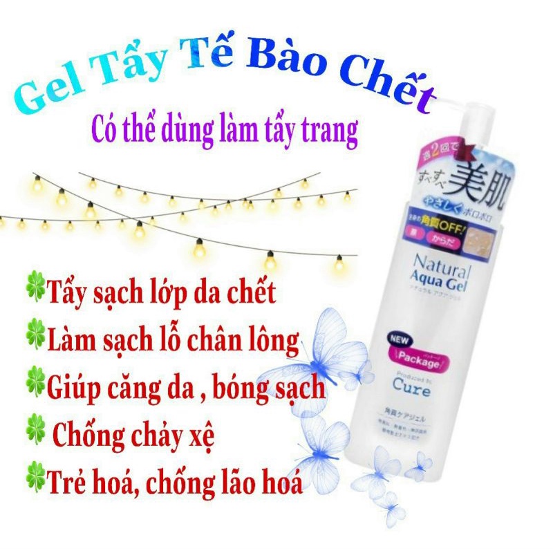 Gel Tẩy Tế Bào Chết Cure Natural Aqua Gel 250g (Combo 250g Và Set 24ml)