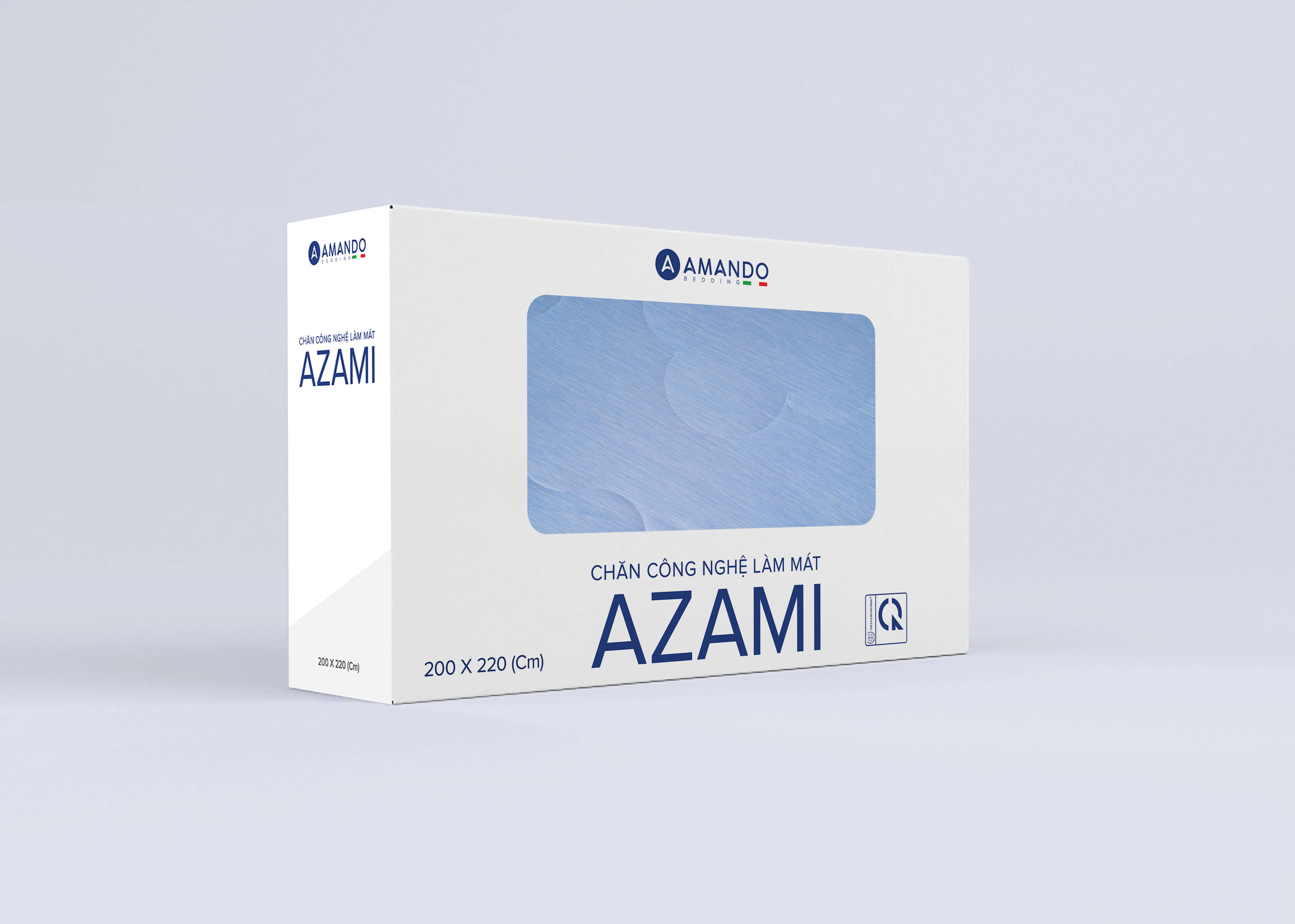 Chăn công nghệ làm mát Amando Azami premium vải sợi lạnh air cooling giải nhiệt cao tối ưu giấc ngủ 200x220cm
