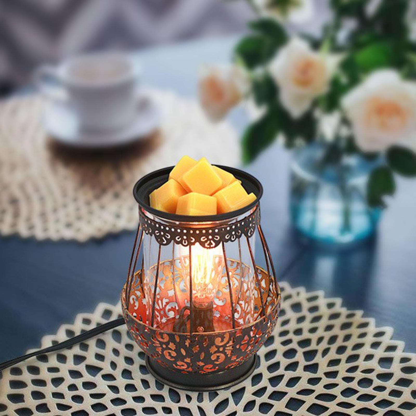 Electric Melt Warmer, Metal Candle Warmer Burner for Scented , Fragrance Warmer Melter with Bulb, Housewarming, Wedding, Birthday Gifts