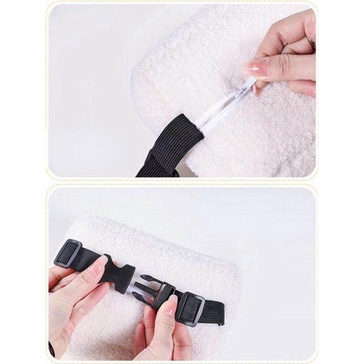Hộp Đựng Khăn Giấy Gắn Hộp Tỳ Tay Xe Hơi Bằng Nhung Hình Gấu Trắng Dễ Thương