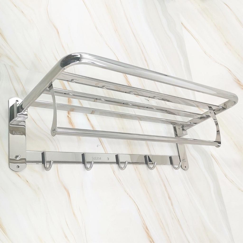 Thanh Treo Khăn Tắm ĐA NĂNG 100% INOX 304 trong nhà tắm bóng