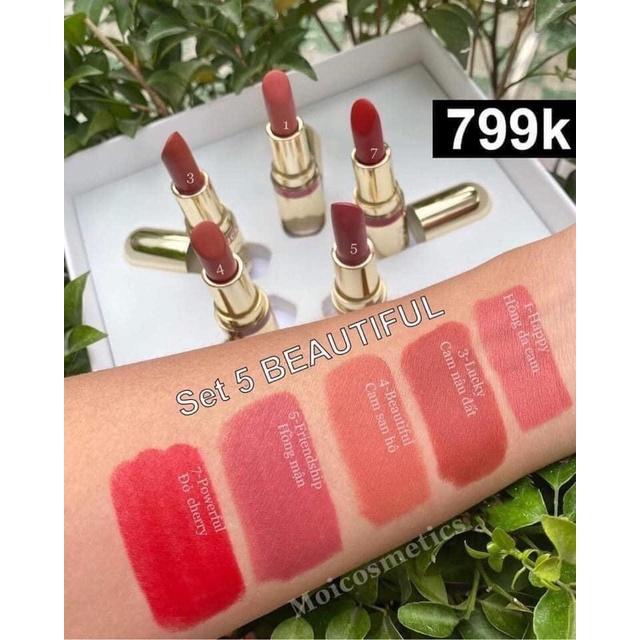 SET 5 THỎI SON MINI GOLDEN GIFT - MOI COSMETICS