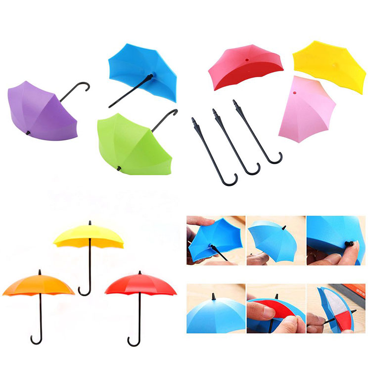 Bộ 3 Móc Dán Tường Hình Cây Dù Tiện Lợi