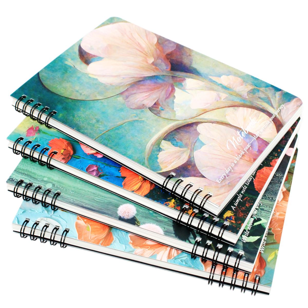 Sổ Lò Xo Elegant Flower Art A5 - Kẻ Ngang - 160 Trang 80gsm - The Sun 04