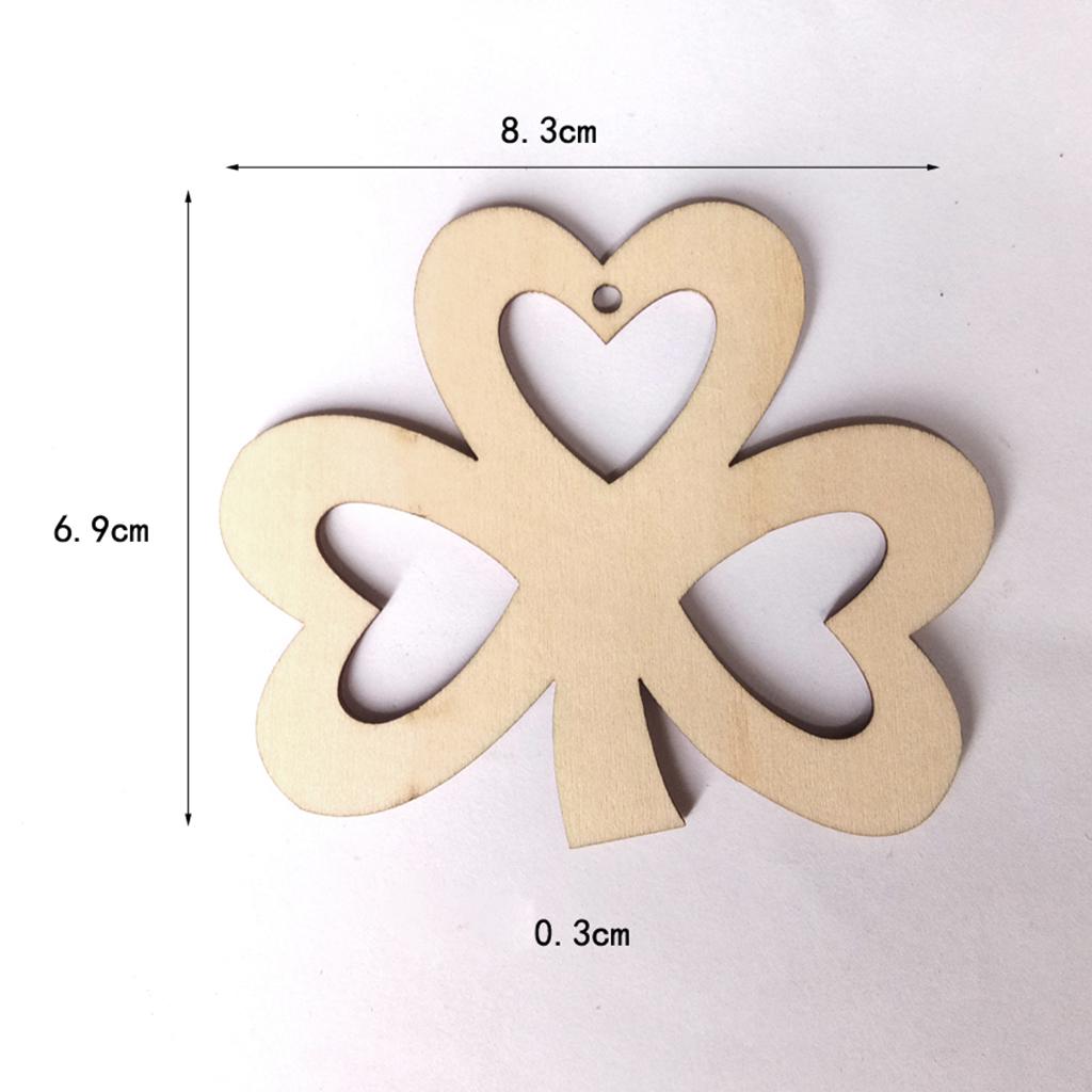 20x Hollow Wood   Slice Pieces Hanging Pendant DIY Party Home Ornaments