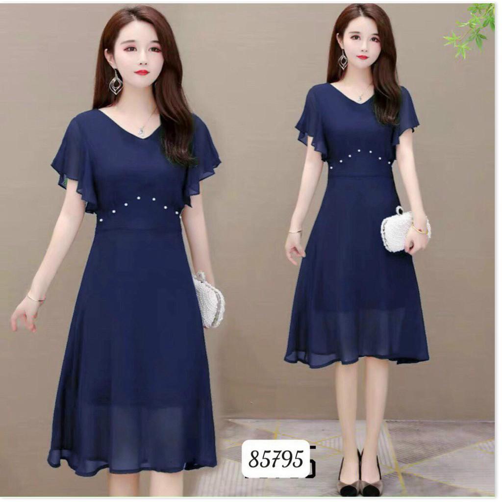 ĐẦM VOAN Ý ĐÍNH NGỌC,ĐƯỢC THIẾT KẾ HỌA TIẾT TRƠN NHƯNG KHÔNG KÉM PHẦN SANG TRỌNG THỜI TRANG KME.STORE