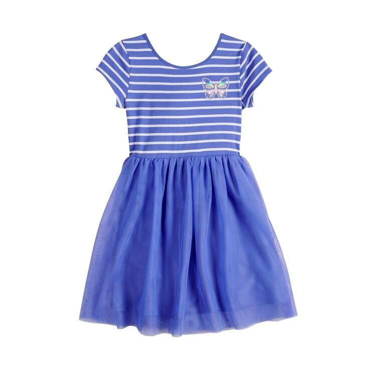 Đầm thun phối voan Jumping Bean cho bé gái