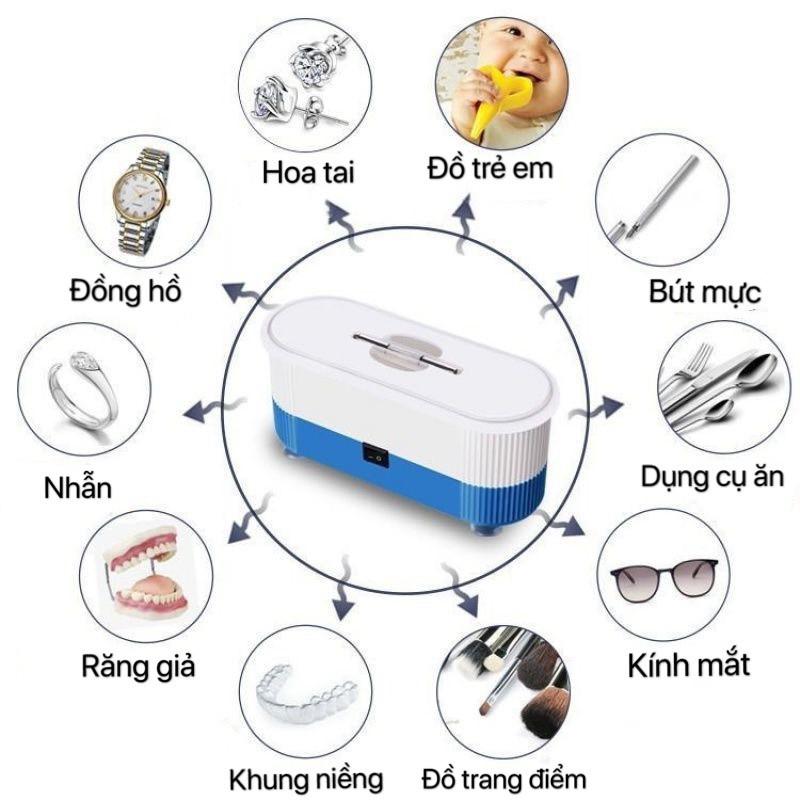 (Mua 1 Tặng 4) Máy Rửa Kính Đa Năng Bằng Sóng Siêu Âm