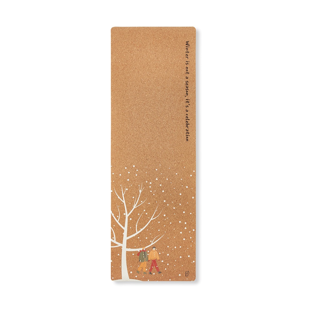 Thảm tập Yoga hoa văn gỗ bần bốn mùa Beinks b’WOOD 4mm