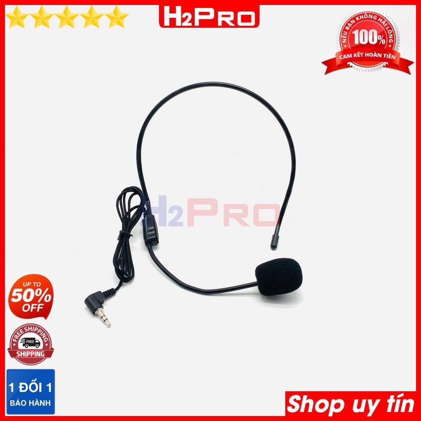 Micro trợ giảng có dây H2Pro cao cấp đeo vành tai, mic quàng tai có dây giá rẻ dùng cho trợ giảng