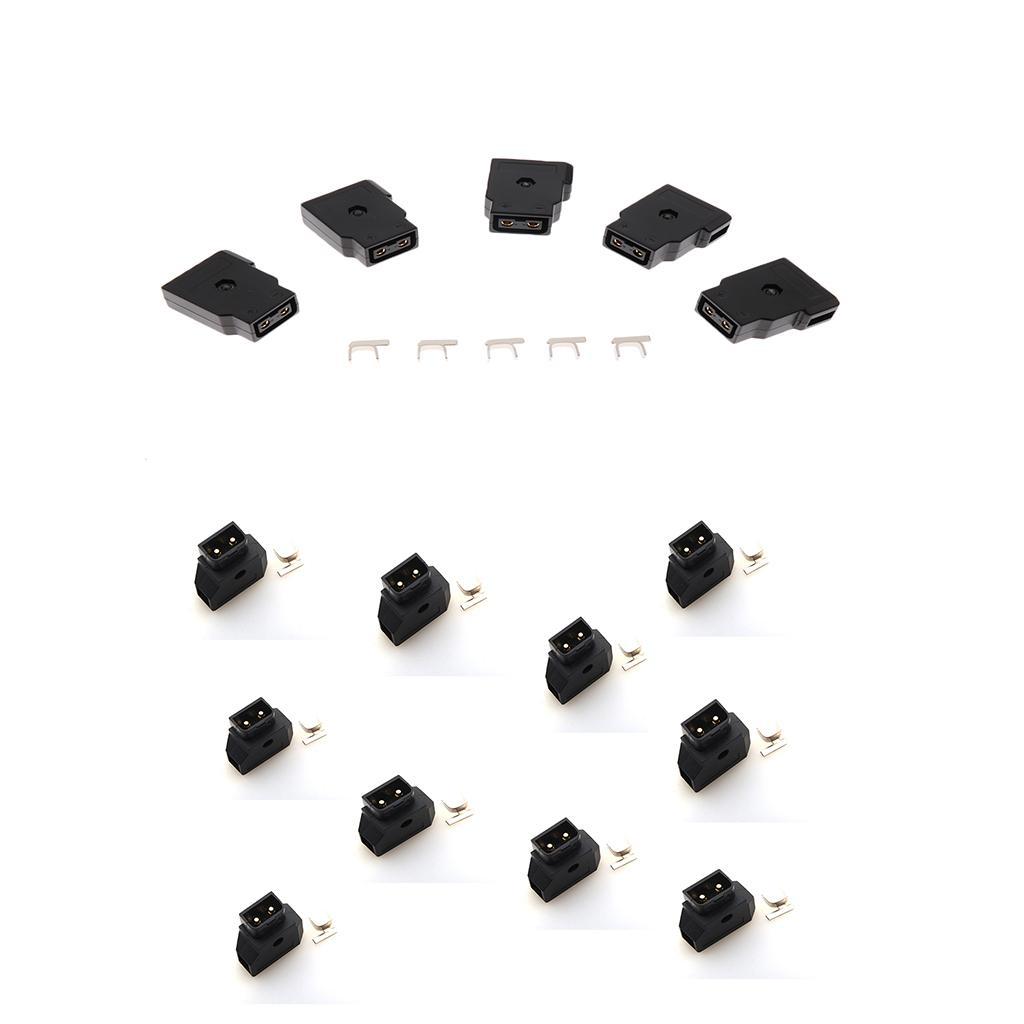 10 Pieces D-TAP To DTAP Male Plug Type B Connector for DSLR Anton Battery + 5pcs D-Tap plug connector for Anton V-Lock Battery DSLR Power Female