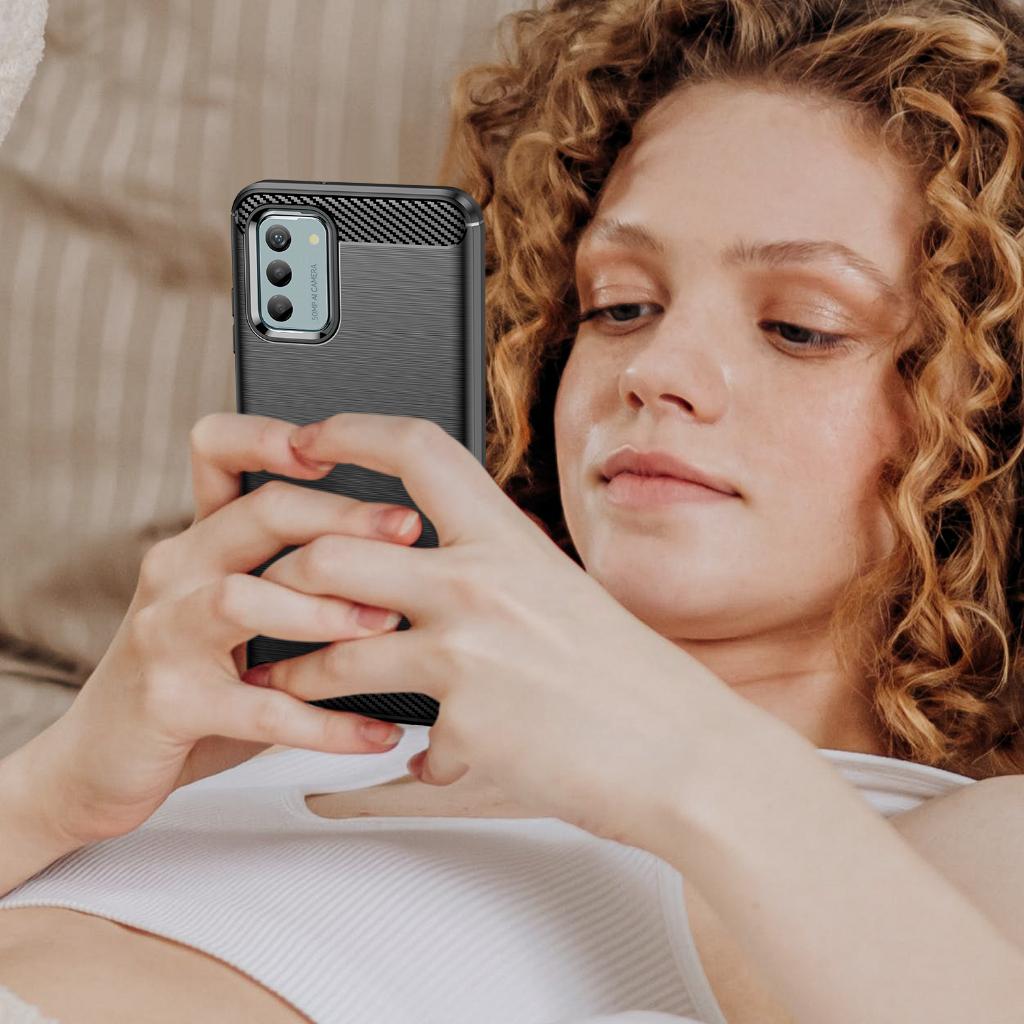 Ốp lưng cho Nokia G22 silicone mềm Carbone phay xước chống sốc chống vân tay