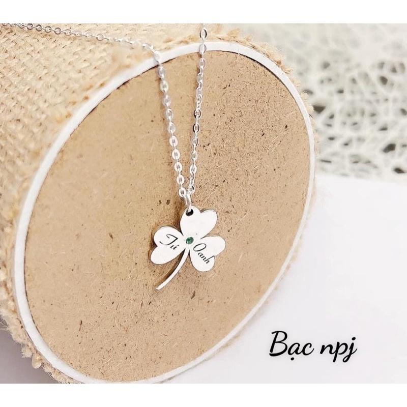 Dây chuyền 3 lá ️ Miễn Phí khắc theo yêu cầu ️ Bạc ta- Bạc Npj