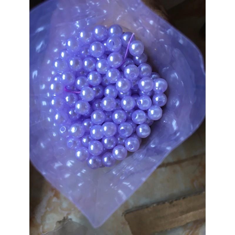 100g hạt nhựa giả ngọc (hạt cườm) loại có lỗ dùng để sâu chuổi