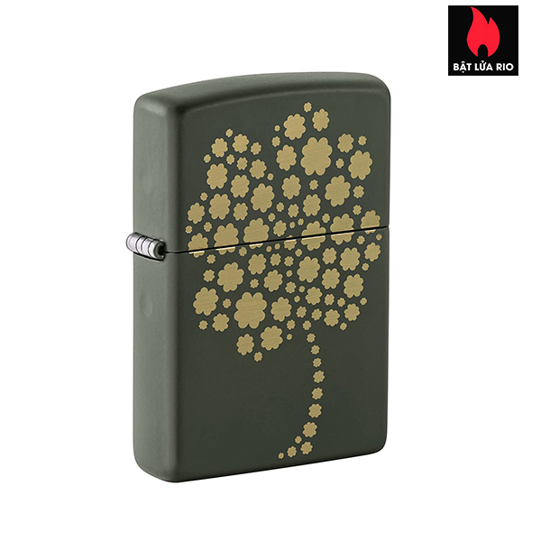 Bật Lửa Zippo 48501 – Zippo Four Leaf Clover Green Matte