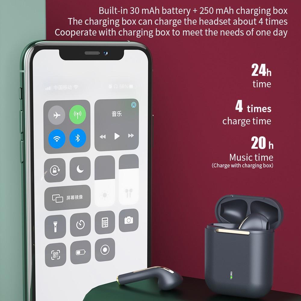 Tai Nghe Bluetooth Không Dây SM J18 Tws Chống Thấm Nước Phong Cách Thể Thao Cho Điện Thoại