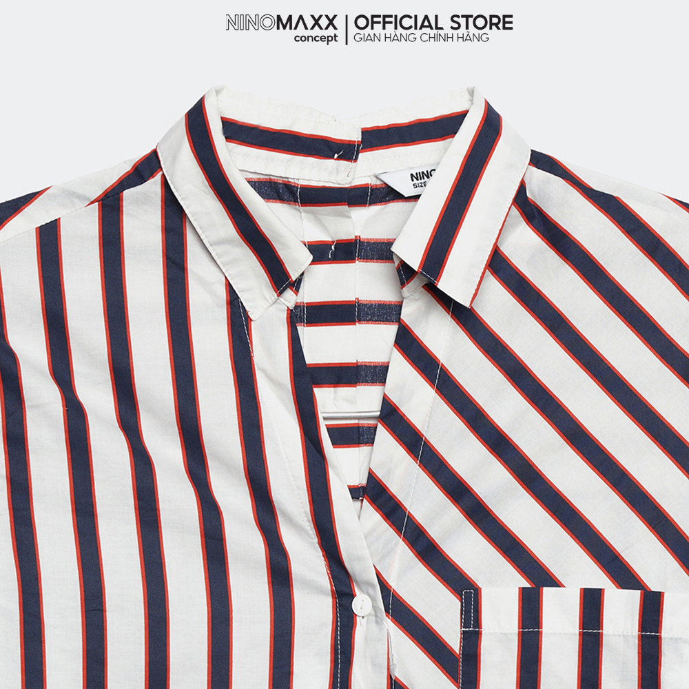 NINOMAXX Áo Sơ mi Nữ kẻ sọc chất cotton 1811060