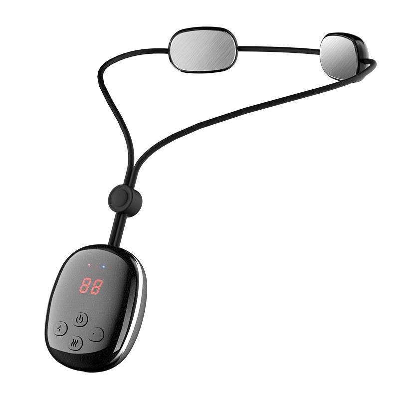 Treo cổ tử cung Massager điện EMS cổ vai Massage di động Nén nén Massager Thiết bị cổ thông minh (Đen)