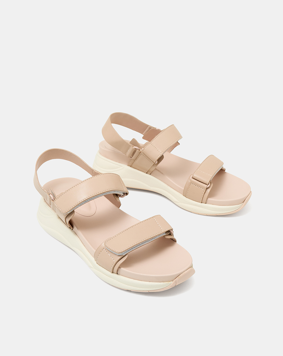 Giày Sandal Nữ 5cm Thời Trang JUNO Sandal Đế Thể Thao Quai Ngang Bản Lớn SD05107
