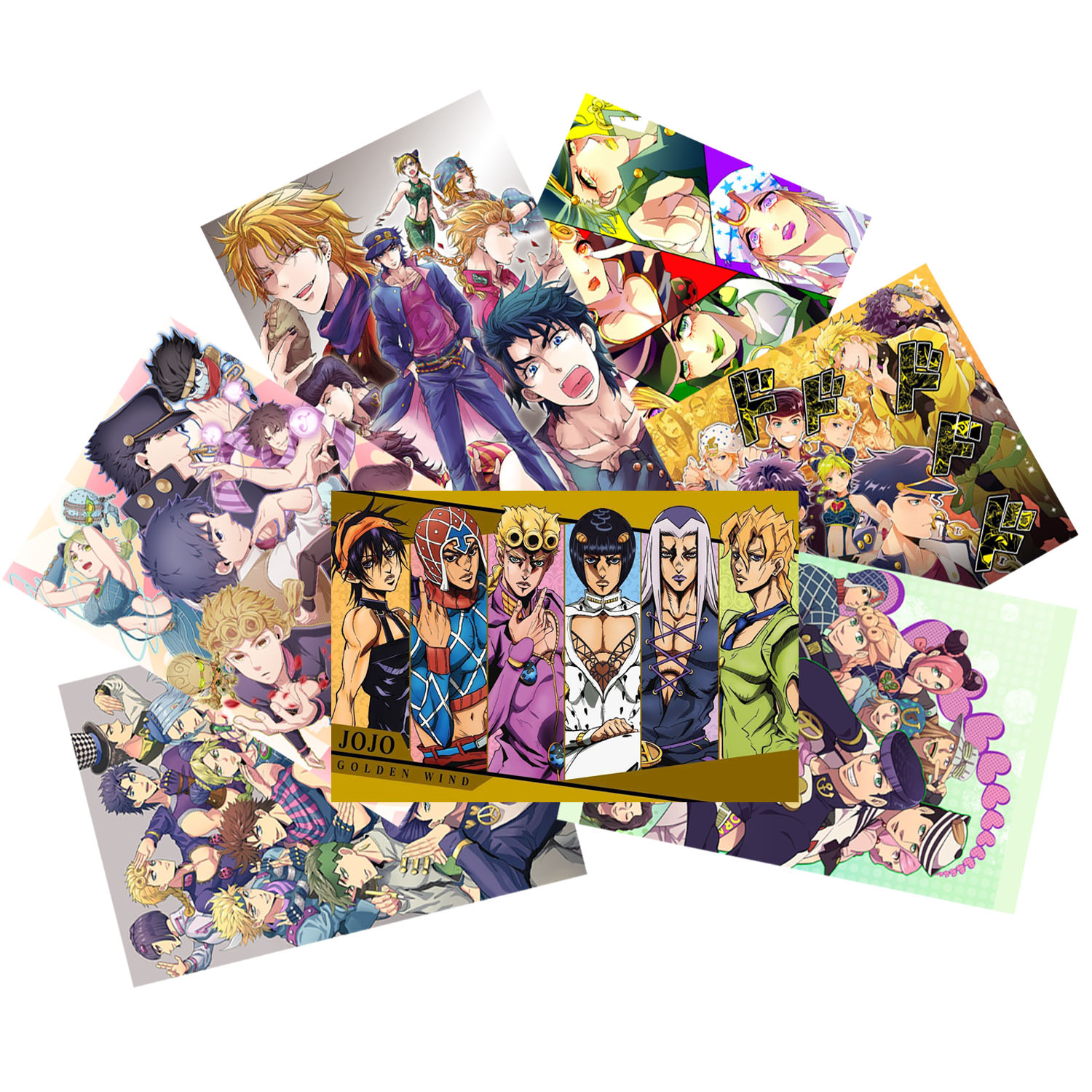 SET 5 Tranh Poster JoJo no Kimyou na Bouken A4 21cmx30cm ( mẫu giao ngẫu nhiên )