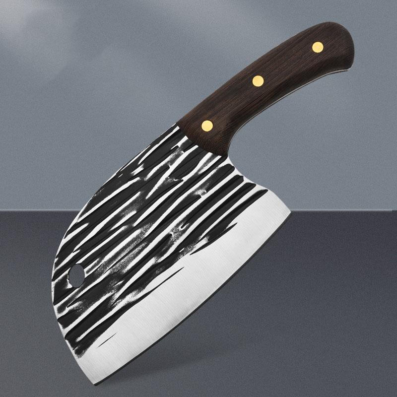 Dao bếp thái chặt gà vịt không rỉ , mặt dao dập chìm hoa văn phong thủy, giữ sắc bền -TOPCOMSHOP - TR5 TC