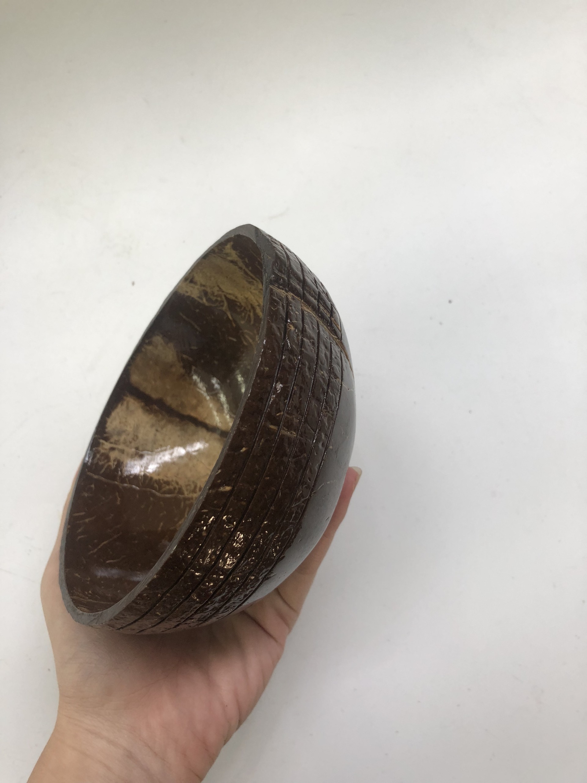 Bát Gáo Dừa Sơn Dầu Sáng Bóng, Bát Tự Nhiên An Toàn Sức Khỏe Của Vitrapro