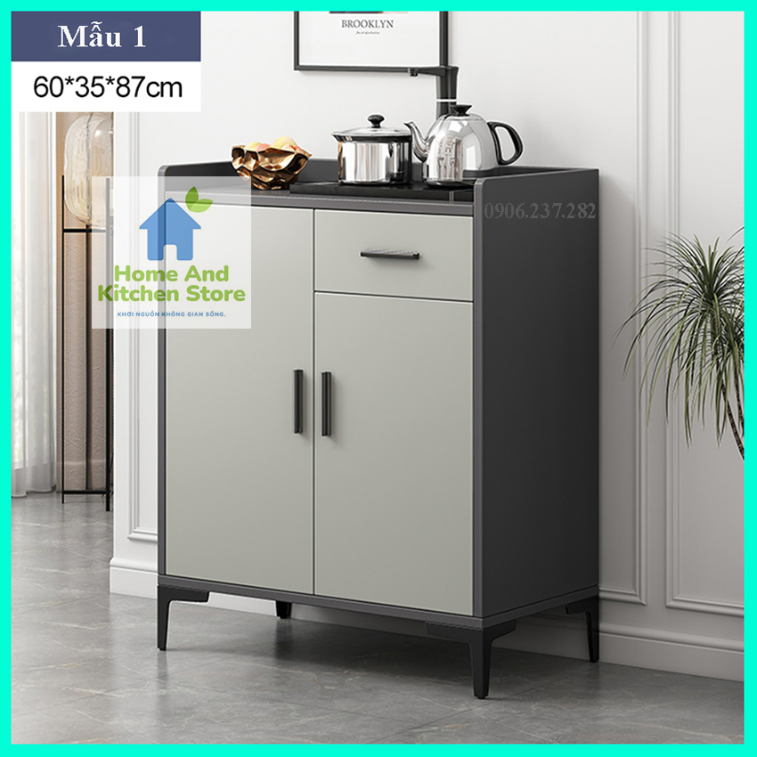 Tủ bếp - tủ trà thông minh tích hợp ĐUN NƯỚC TỰ ĐỘNG giúp thuận tiện khi pha trà, tủ trà di động kèm bếp đun nước