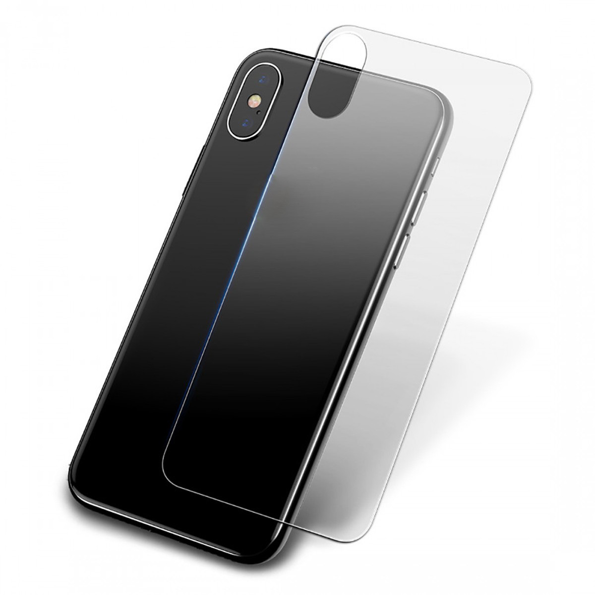 Miếng dán kính cường lực mặt lưng cho iPhone X / iPhone Xs hiệu Baseu siêu mỏng 0.3mm Full mặt lưng độ trong HD, chống trầy, chống bụi - hàng nhập khẩu