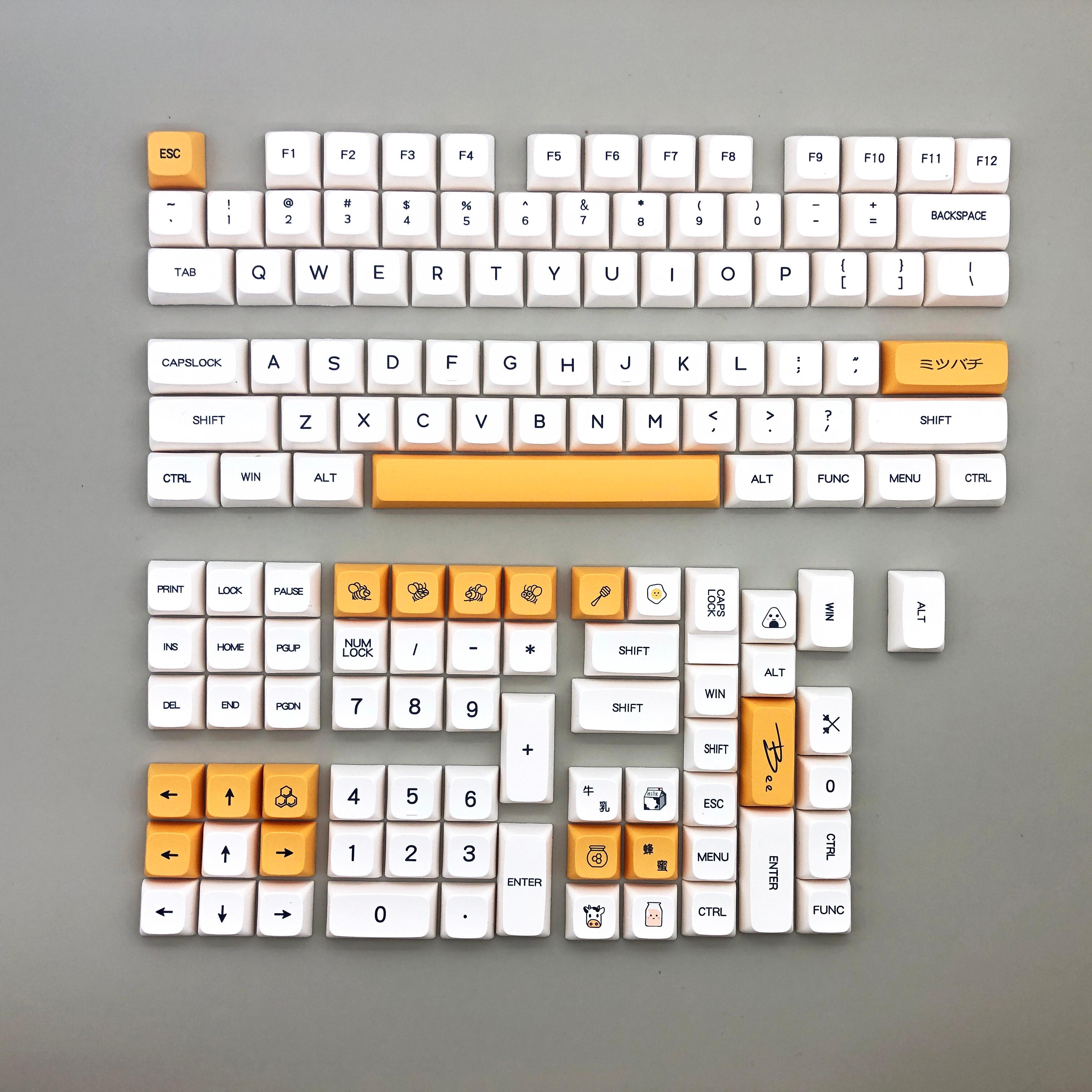 125 Phím Keycap PBT XDA Hồ Sơ Dye-SUB Tiếng Anh Nhật Bản Cá Tính Keycaps Cho Cherry MX Switch Chơi Game Bàn Phím Cơ