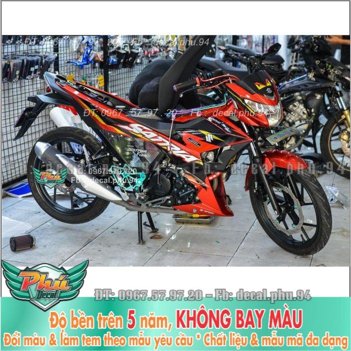 Tem rời Satria Cam đen  -1