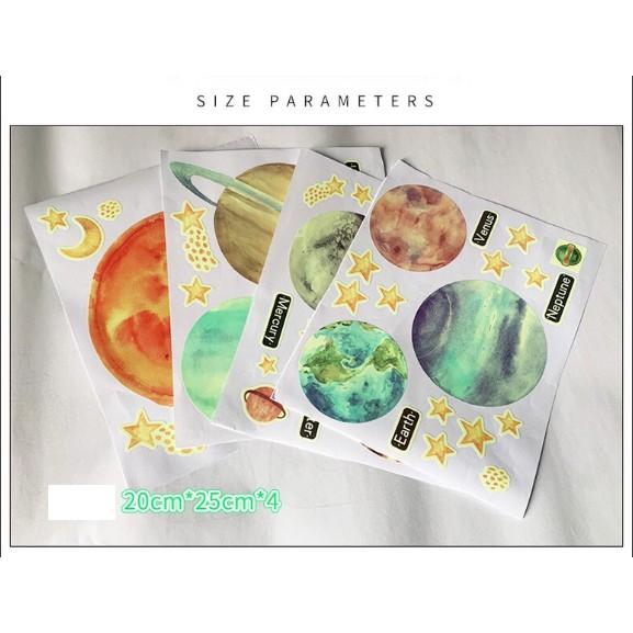 Decal dán tường _ Hành tinh Hệ mặt trời