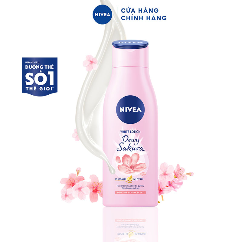 Sữa Dưỡng Thể Dưỡng Trắng Nivea Dewy Sakura