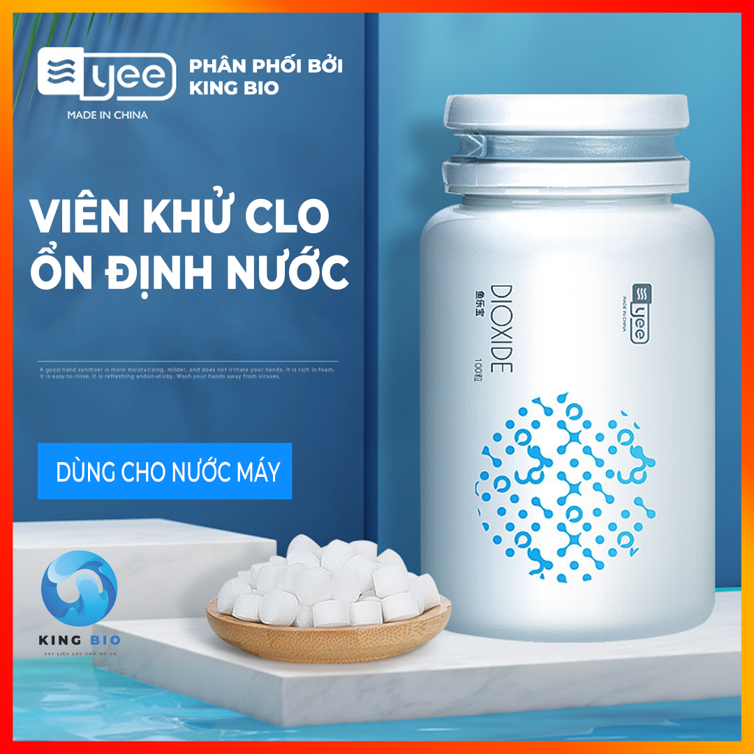 Yee Dioxide viên khử Clo nước máy cho bể cá cảnh