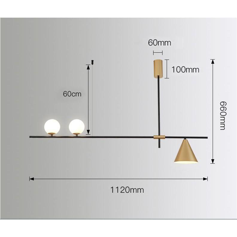 Đèn thả CADIC trang trí nội thất độc đáo, phong cách hiện đại - kèm bóng led chuyên dụng (có ảnh chụp thật tại 100%)