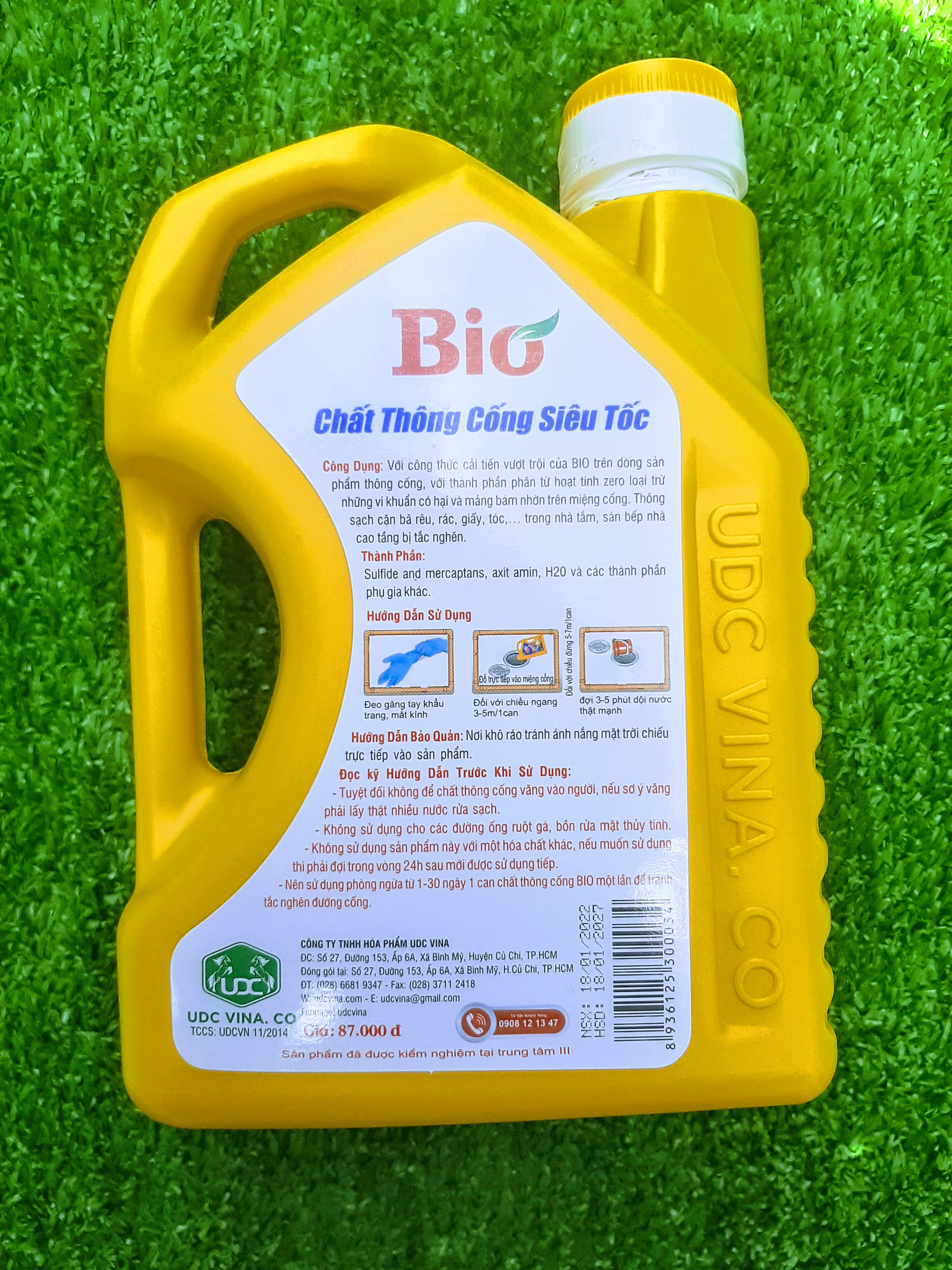 Chai Nước Thông Cống Mạnh Siêu Tốc BIO 1.6Kg Thông Tắc Nghẽn Cống Cực Mạnh.