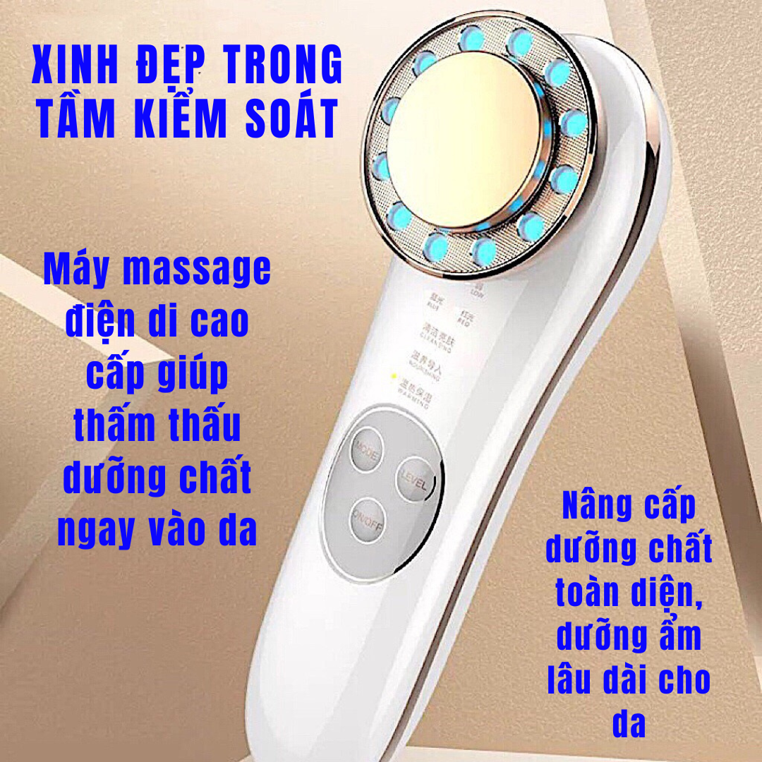 Máy massage mặt MIANZ nâng cơ điện di tinh chất mát xa mặt, làm sạch, trẻ hóa chăm sóc da mặt