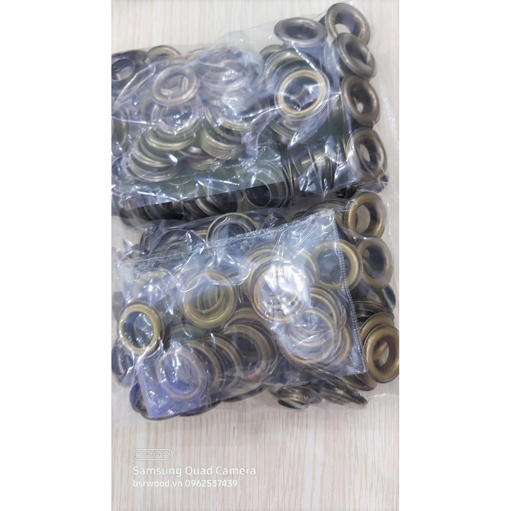 Khoen ore 12mm Khoen mắt cáo 12ly Thau không gỉ Khuy mắt cáo bấm vải Túi 100 cái Màu đồng / Màu đen