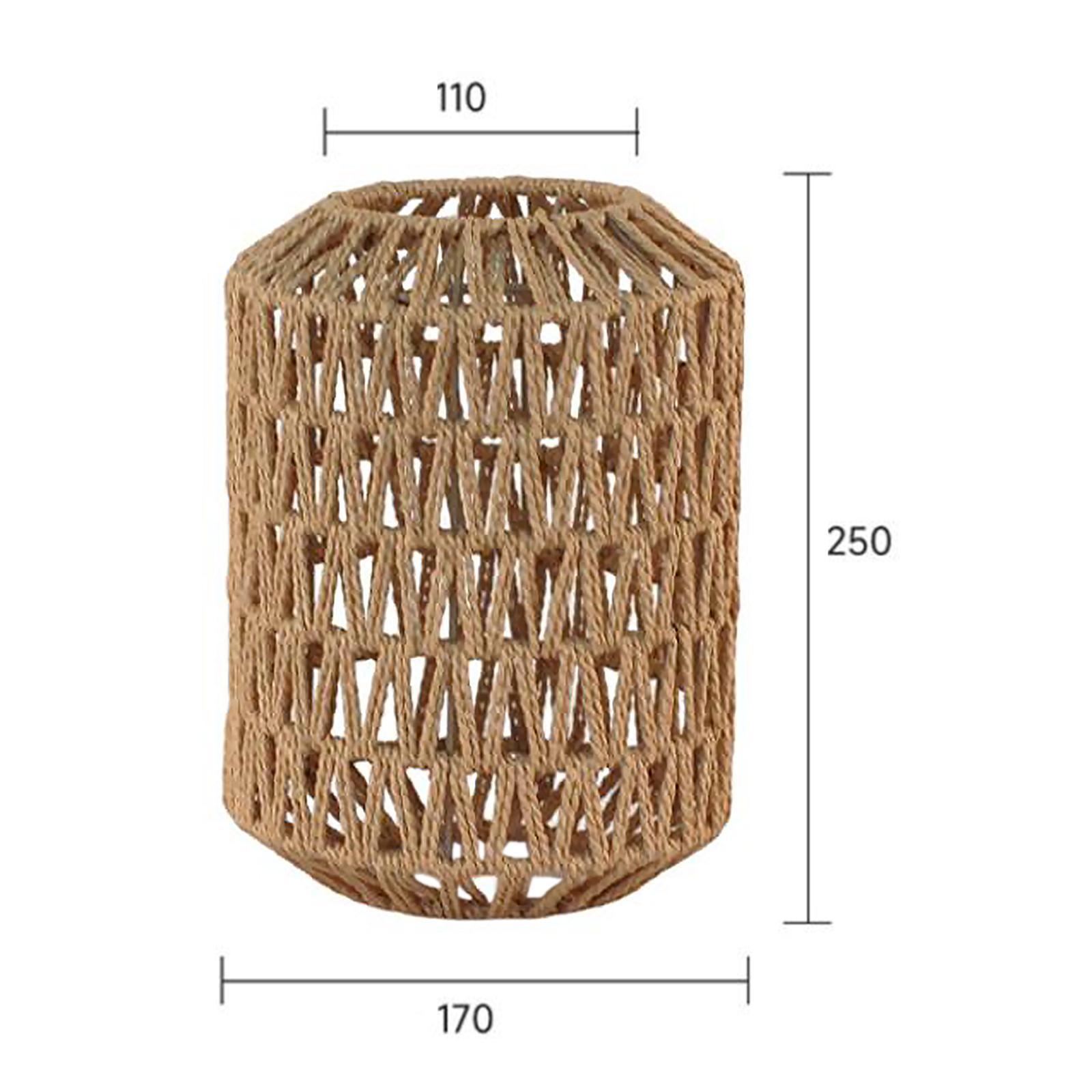 Woven Lamp Shade Woven Pendant Lampshade for Restaurant Teahouse Dining Room
