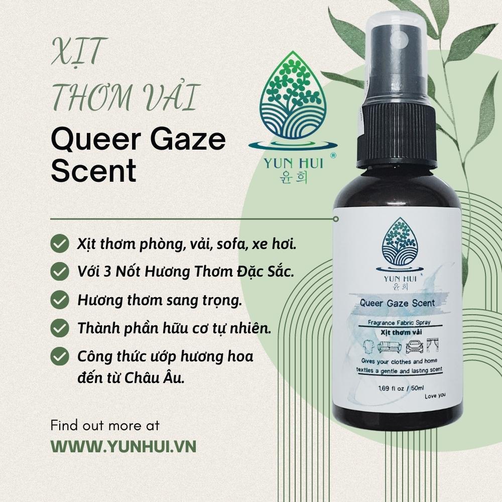 (GIFT) Xịt Thơm Phòng, Vải, Sofa, Xe Hơi hương nước hoa Aqua Aura Scent YUN HUI - Với 3 Nốt Hương Thơm Đặc Sắc 50ML