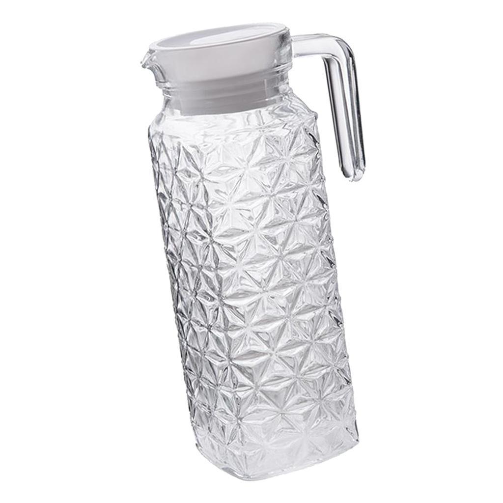 2 Pcs Clear Water Pitcher Juice Ice Tea Beverage Jar Jugs for Bar Cafe