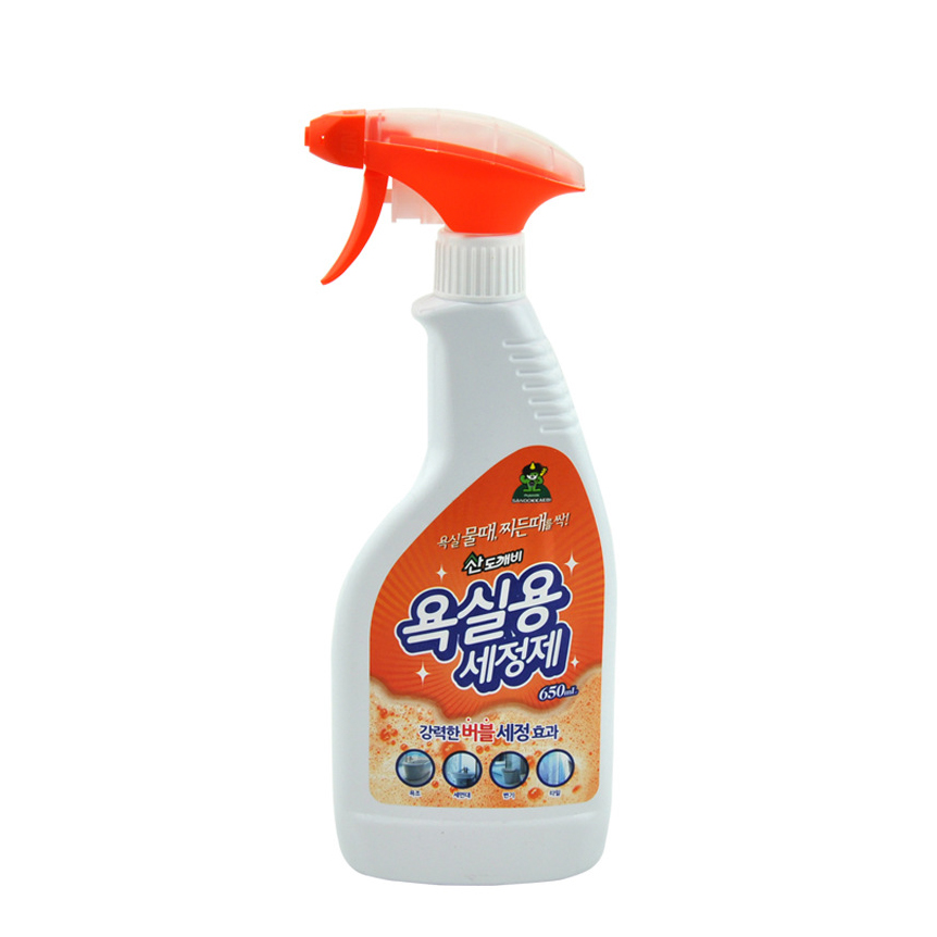 Bình xịt tẩy cặn canxi, vòi sen, bồn sứ, chậu tắm, gạch men, gương soi Bubble Cleaning Hàn Quốc 650ml