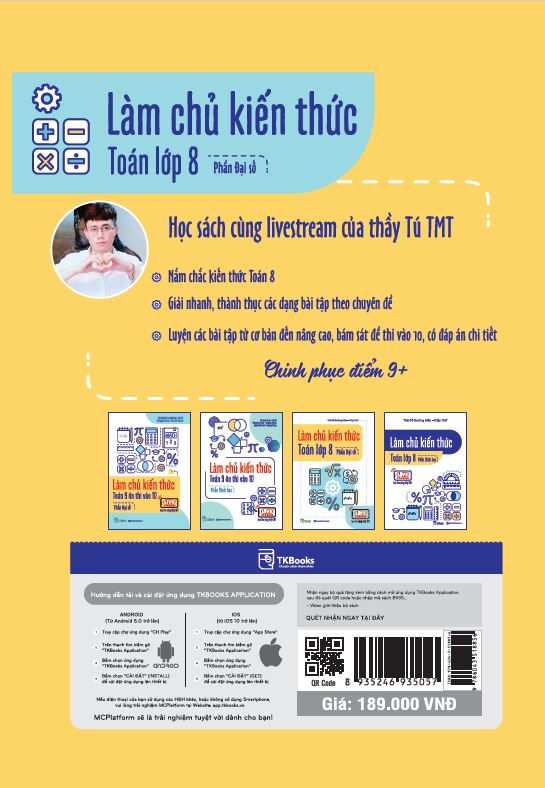 Làm chủ kiến thức Toán lớp 8 – Phần Đại Số (NHH)