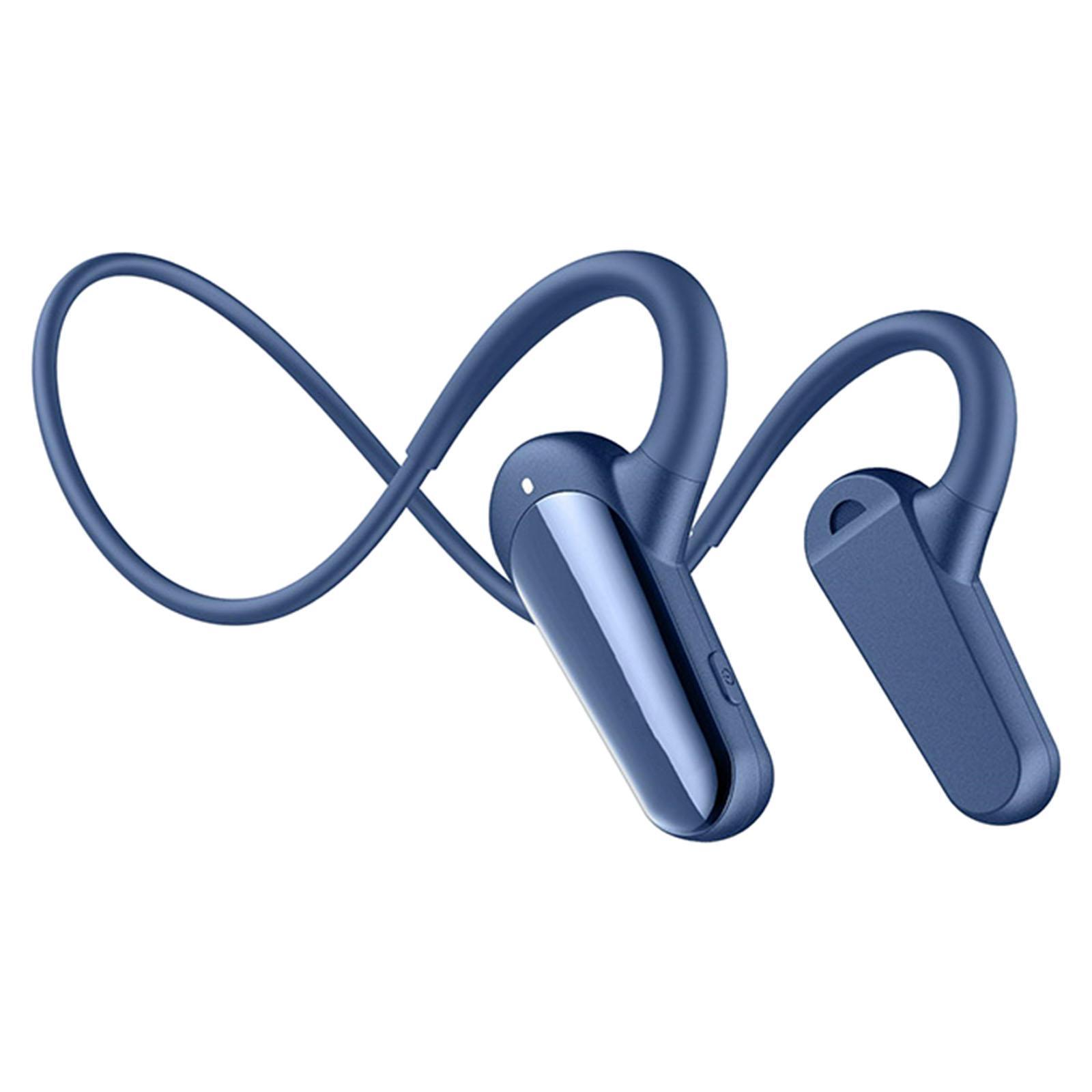 Air Conduction Headset Sweat Resistant Lightweight Open Ear Hands Free Call Stereo Bluetooth 5.0 Headphone for Running Meeting Built-in Mic