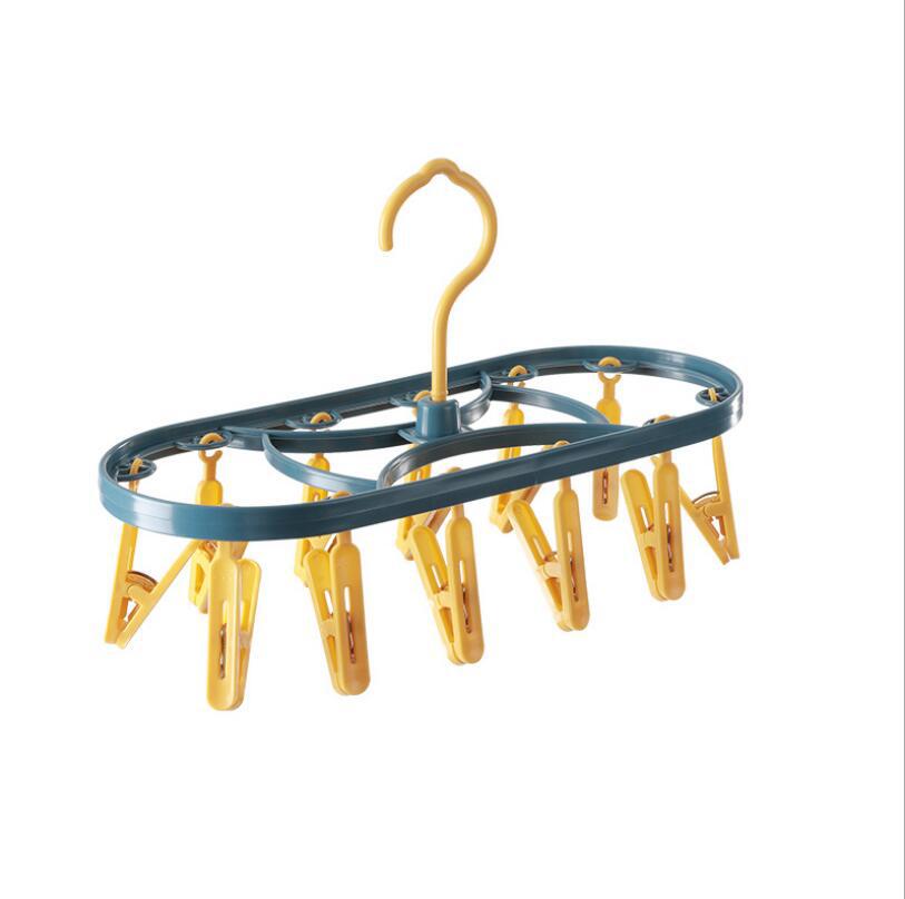 Móc Phơi Tất Vớ Tã Lót 12 Kẹp Gấp Gọn Phơi Quần Áo Cho Cả Gia Đình - PaKaSa (Giao màu ngẫu nhiên)