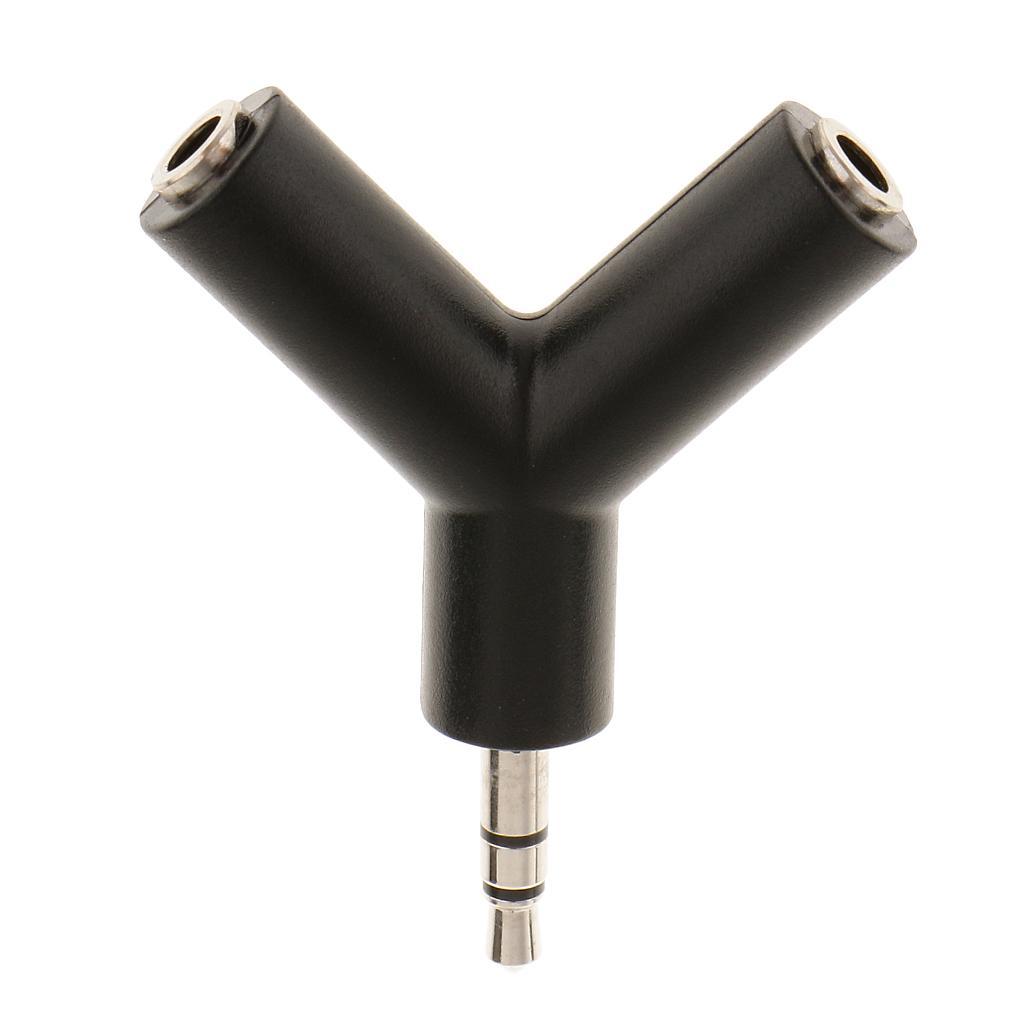 3.5mm Stereo Audio Jack Earphone Headphone 2  Splitter Adapter Keyring